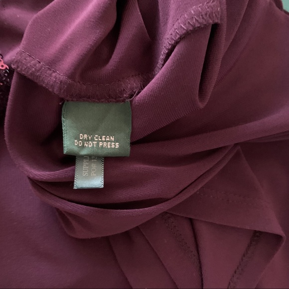 LRL LAUREN RALPH LAUREN Purple Sleeveless Sequin Evening Dress Gown size 6 Prom - Picture 7 of 7